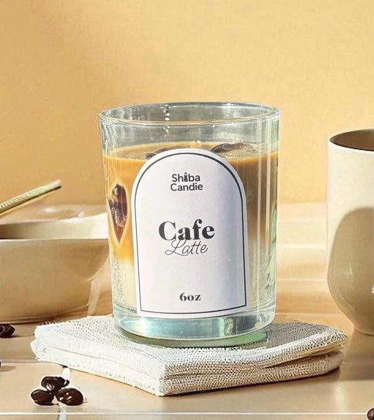 Cafe Latte Candle: Hand-Poured Soy Mixed Wax Coffee Scented Candle