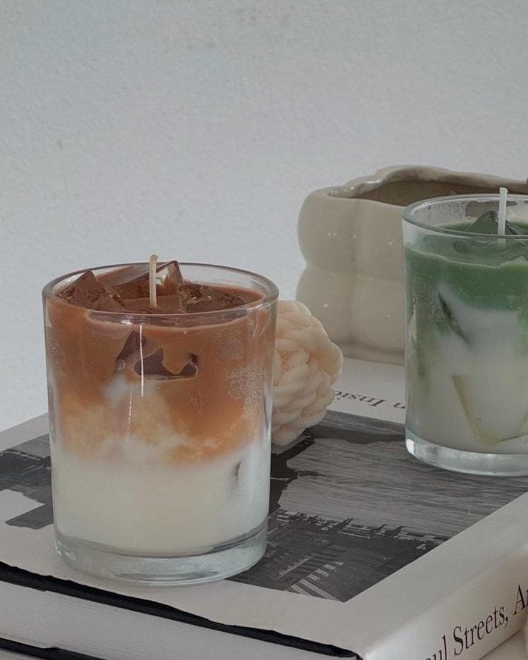 Cafe Latte Candle: Hand-Poured Soy Mixed Wax Coffee Scented Candle
