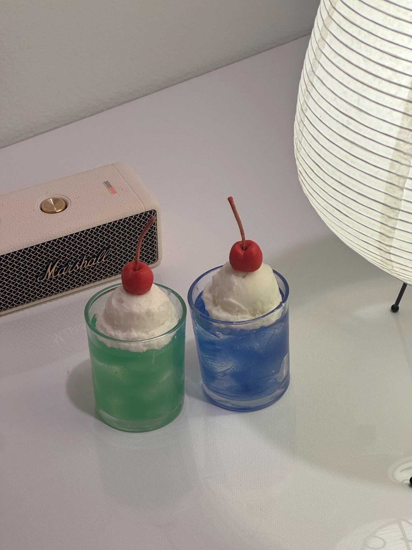 Soda Float Candle: Hand-Poured Mixed Wax with Cherry Cream Soda __etsy:6841149438