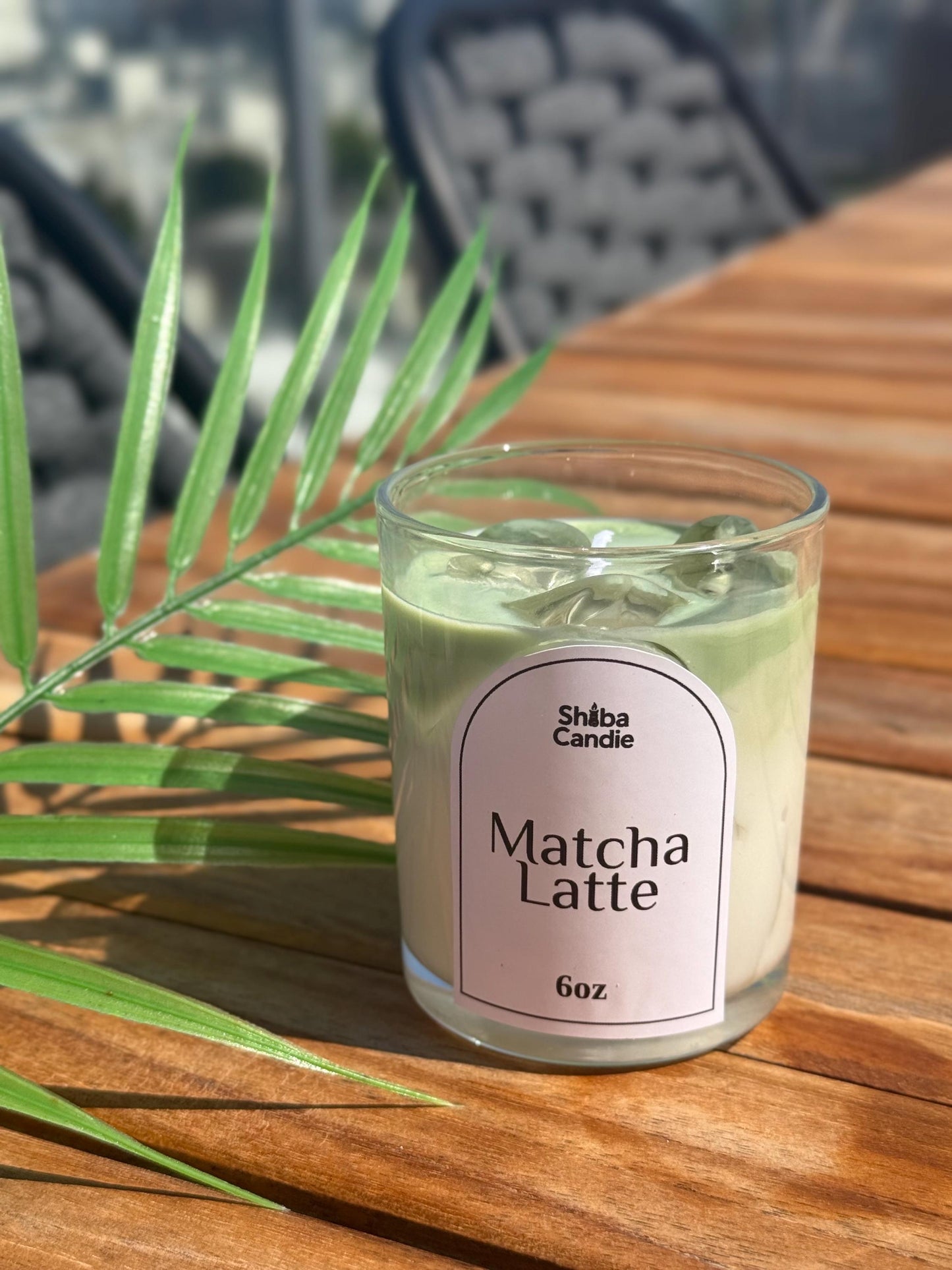 Matcha Latte Candle: Hand-Poured Soy Mixed Wax, Green Tea × Vanilla Scent (etsy image id: 6928062088)