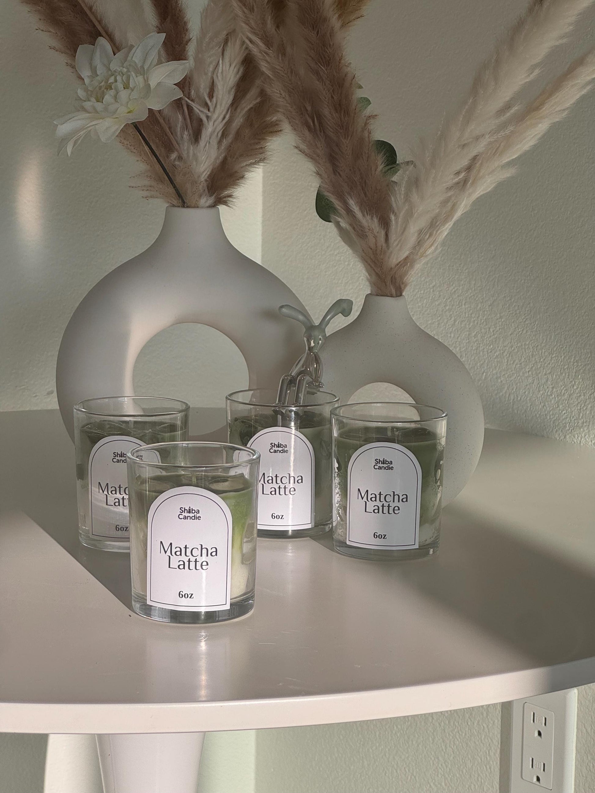 Matcha Latte Candle: Hand-Poured Soy Mixed Wax, Green Tea × Vanilla Scent (etsy image id: 7030698705)