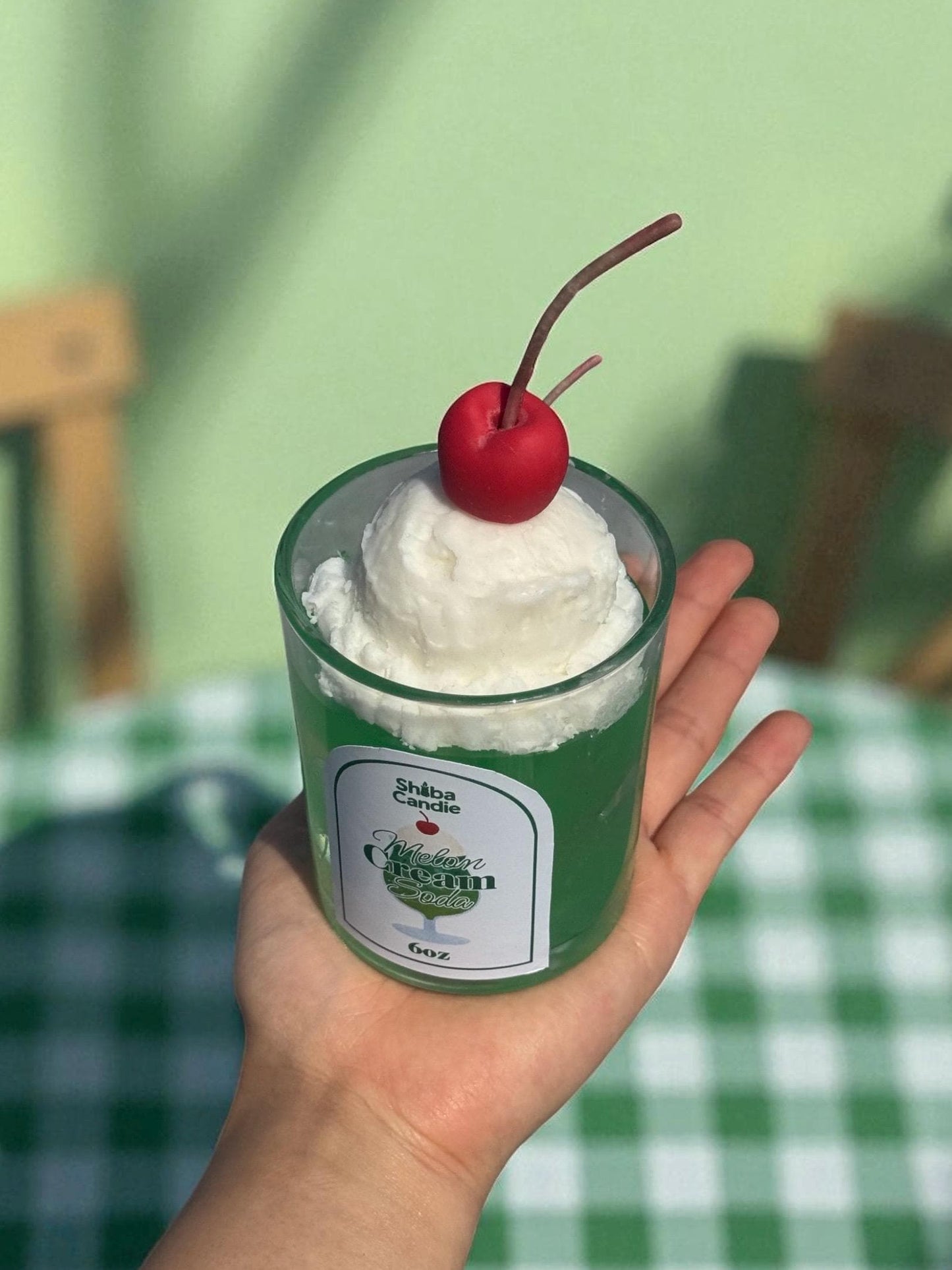 Soda Float Candle: Hand-Poured Mixed Wax with Cherry Cream Soda (etsy image id: 7117198173)