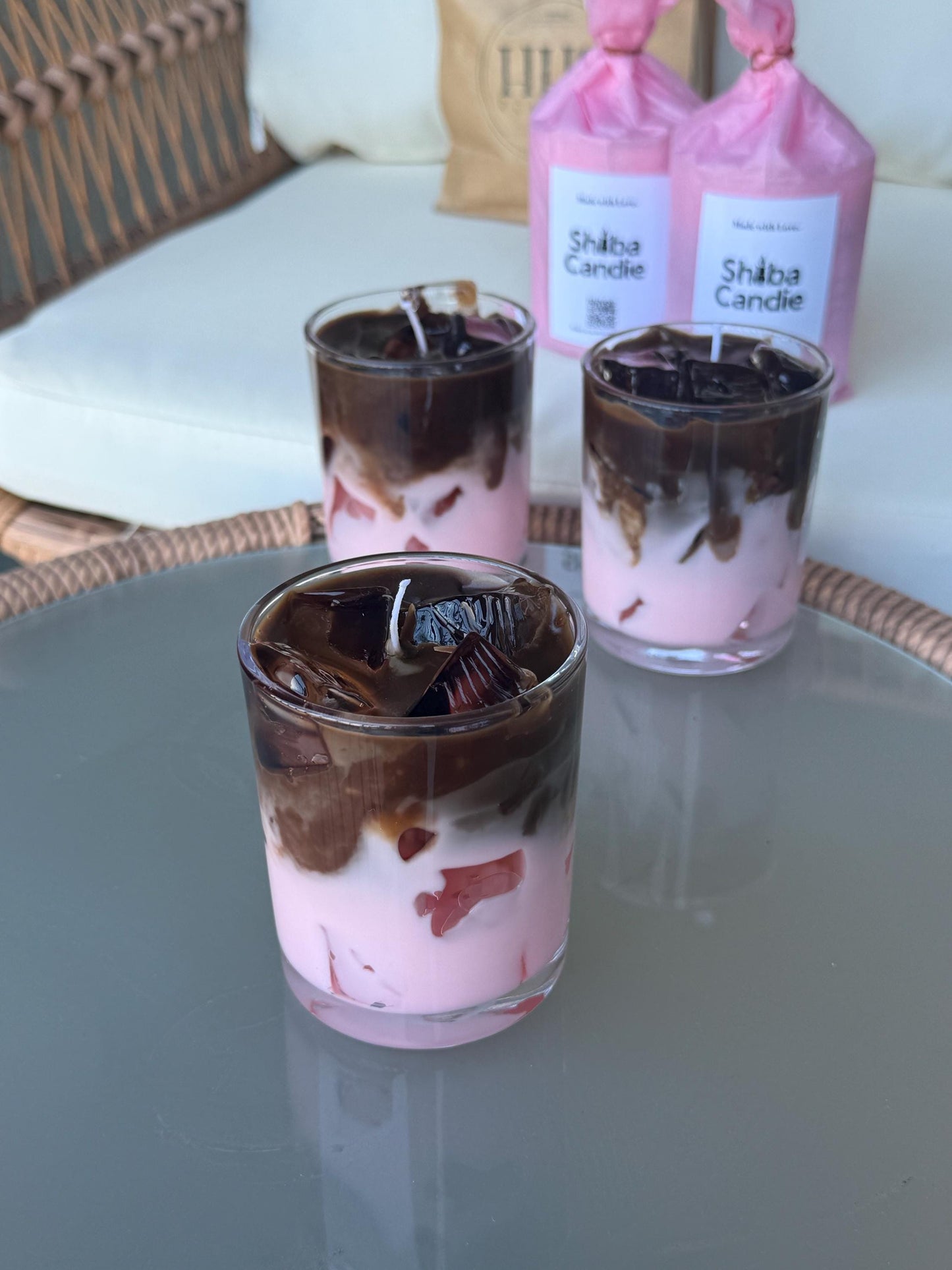 Strawberry Mocha Candle: Hand-Poured Soy Mixed Wax Coffee Scented Candle (etsy image id: 7701356045)