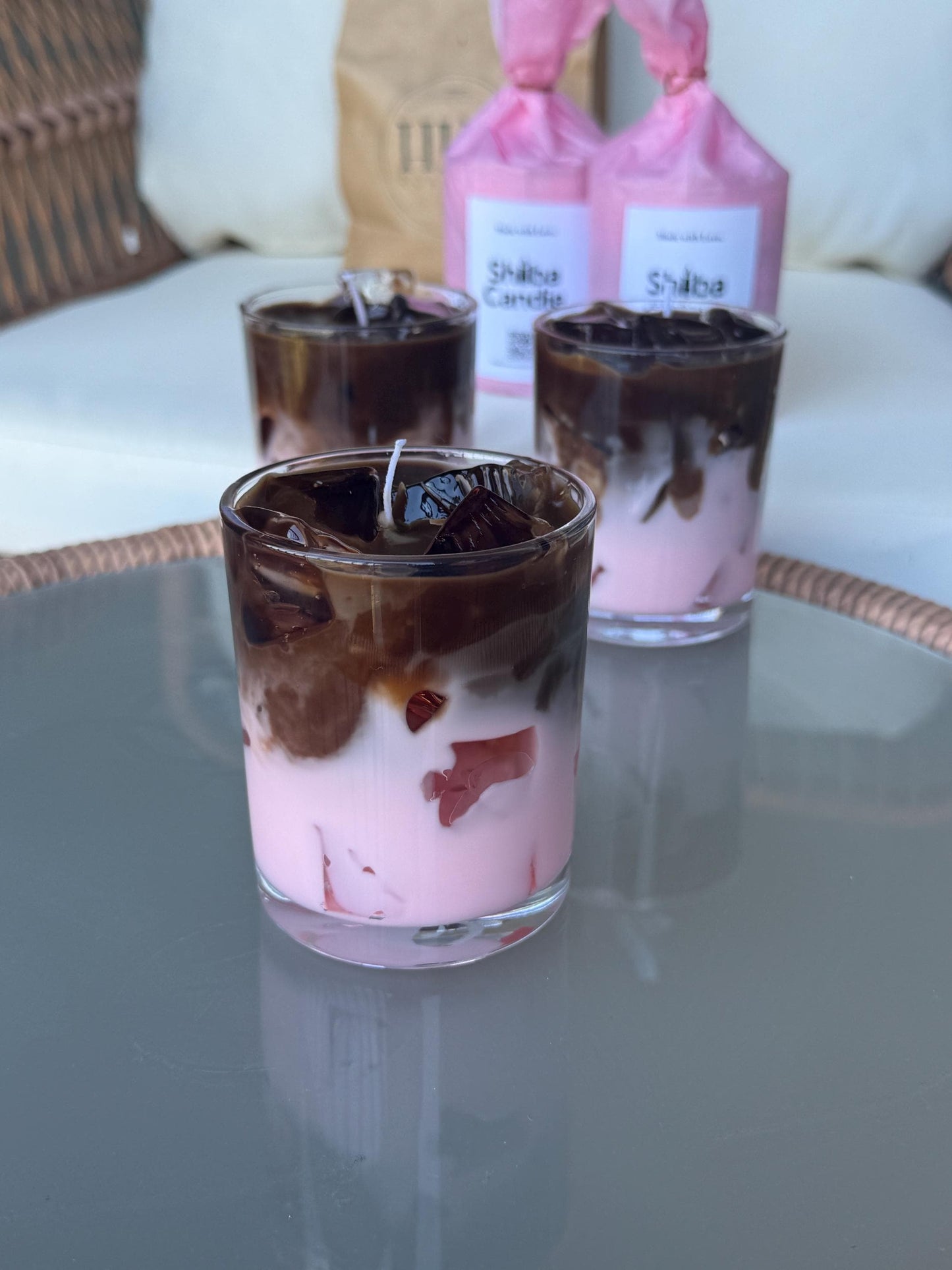 Strawberry Mocha Candle: Hand-Poured Soy Mixed Wax Coffee Scented Candle (etsy image id: 7701356047)