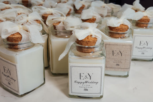 Wedding Gift Candle Made to Order Linen-Like Label Bulk (etsy image id: 7966759100)
