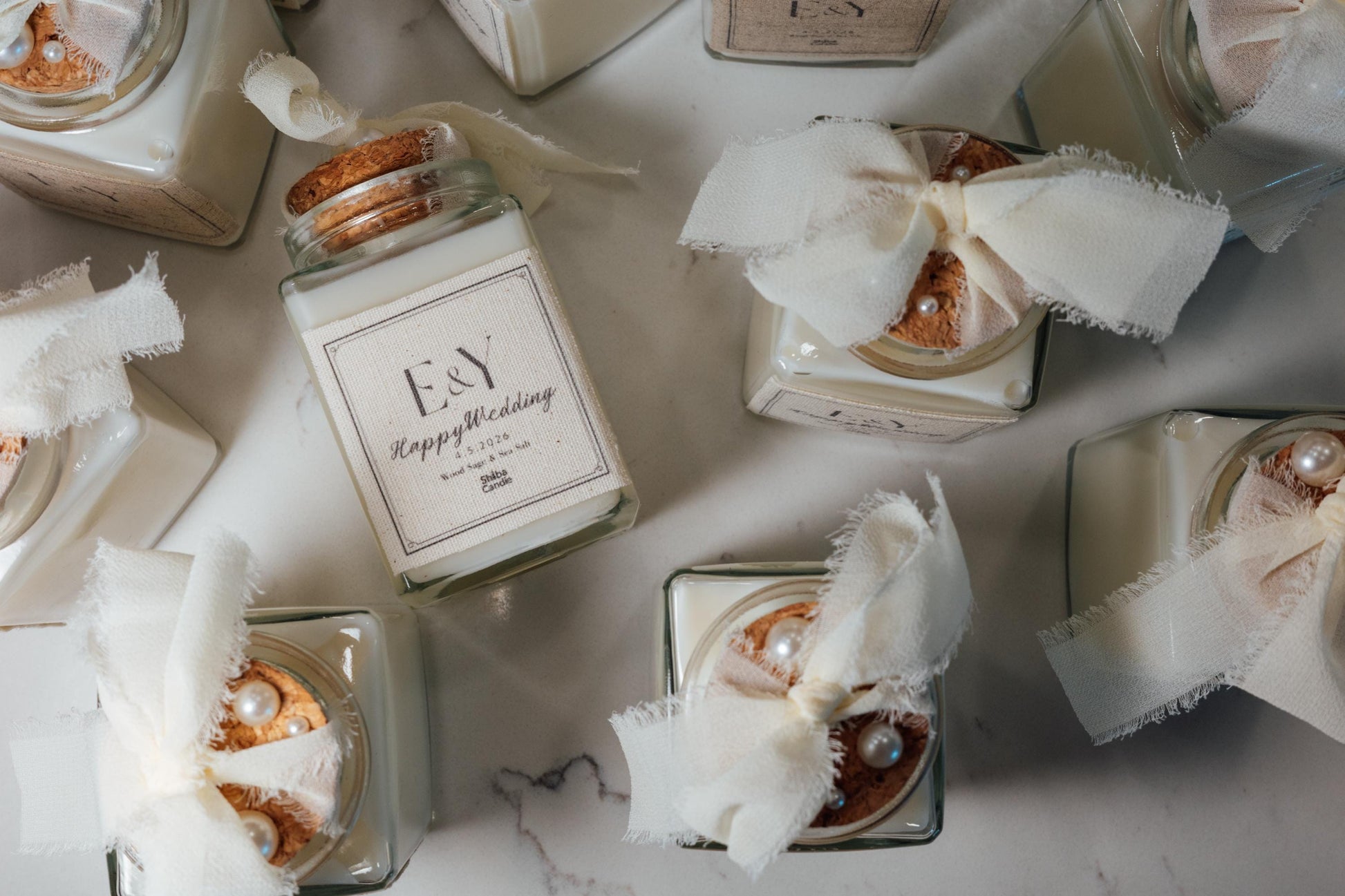 Wedding Gift Candle Made to Order Linen-Like Label Bulk (etsy image id: 7966767918)